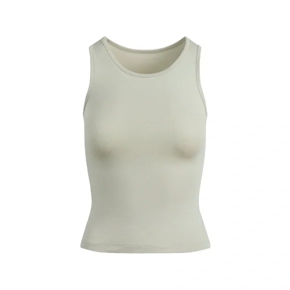 NWT SKIMS Long Boyfriend Tank in Talc - Picture 2 of 6